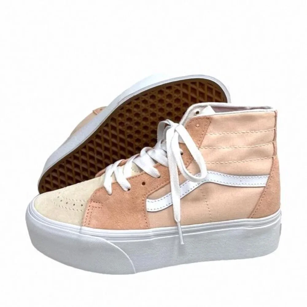 VANS Sk8-Hi Tapered Platform Shoes Skate Peach VN0A5JMKBOD Canvas Suede Women's